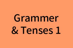 Grammer and Tenses 1